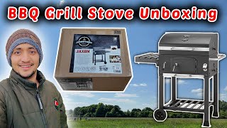 Unboxing BBQ Grill Stove in Germany  Waqar Ahmed World [upl. by Aikehs]