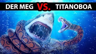 Megalodon VS die größte Schlange der Welt — WER GEWINNT [upl. by Ellevart]