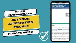 Get your Micro Entrepreneur Attestation Fiscale [upl. by Vaas]