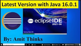 How to Install Eclipse 202106 with Java 1601 on Windows 10 [upl. by Werdnaed]