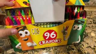 ASMR Crayola crayons 96 review [upl. by Burd]