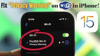 How to Fix Privacy Warning on WiFi iPhoneiPad After iOS 15 Update [upl. by Bremble]