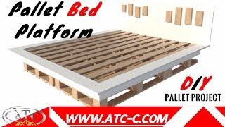 Make your inexpensive DIY modern pallet bed  HOWTO [upl. by Foulk]