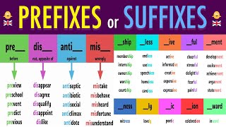 100 PREFIX and SUFFIX Words Used in Daily Conversation [upl. by Eirojram]