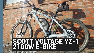 2KW EBIKE  SCOTT VOLTAGE YZ1  2100W DIY EBIKE  20AH LIION AKKU  48V 40A POWER [upl. by Marl]