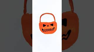 Pumpkin Basket 🧺🎃 Acrylic painting for kids pumpkin halloween art basket pipafuntv [upl. by Meihar]