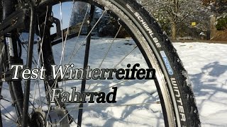 Test Winterreifen Fahrrad [upl. by Josephina]