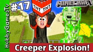 HUGE Creeper EXPLOSION Tutorial Minecraft Xbox One Red Panda Skin HobbyPig HobbyGamesTv [upl. by Tahmosh]