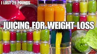 29 POUNDS DOWN  Juicing for WEIGHT LOSS  Health Benefits amp Juicing Recipes [upl. by Naid]