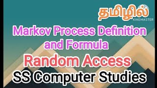 Markov Process Definition and formula  random Access in Tamilsscomputerstudiesmarkovprocess [upl. by Aryl]