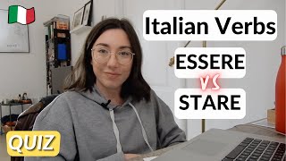 Italian Grammar Quiz on Verbs ESSERE vs STARE with explanations [upl. by Yelah]