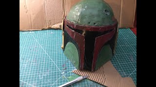 I made a boba fett helmet out of cardboard [upl. by Ahseenak]