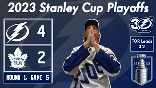 Lightning vs Maple Leafs ROUND 1 GAME 5 Fan Reaction  2023 Stanley Cup Playoffs [upl. by Carnay]