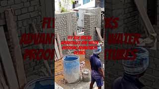 Fly ash bricks advantages  Water proofing work in building deephouse plinth toiletpartitions [upl. by Tella652]