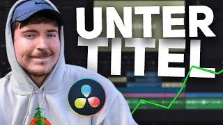 Animierte UNTERTITEL wie MrBeast in DaVinci Resolve KOSTENLOS 2022 [upl. by Amadas]