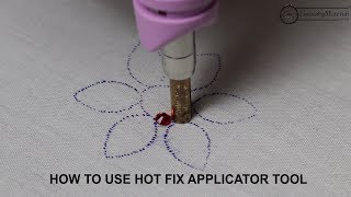 How to use Hot Fix Applicator Tool for applying Crystals Rhinestones and Studs [upl. by Lotte]