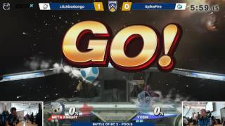 Battle of BC 2  LGAbadango Mewtwo vs SpikeFire Yoshi  Smash 4 Pools [upl. by Raila]