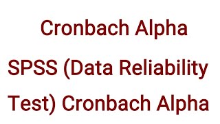 የዳታ አስተማማኝነት ሙከራData Reliability Test Cronbach Alphaspsss ststicsdata reliability spss tutor [upl. by Lenzi]