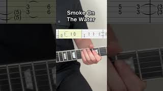 Smoke On The Water Guitar  Tabs guitar guitartutorial guitarist guitarcover classicrock [upl. by Ilrebmik958]