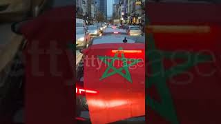 Events break out in Brussels during Moroccans celebration of victory over Belgium [upl. by Sisenej]