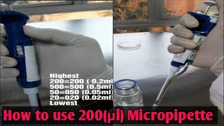 How to use Micropipette 200µl [upl. by Valery]