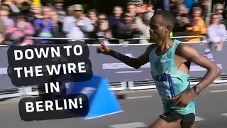 THRILLING Finish To Mens Race At Berlin Marathon 2024 [upl. by Arriat]