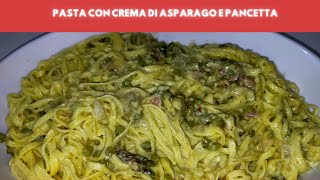 pasta con crema di asparagi verdi e pancetta ricetta pasta asparagi e pancetta [upl. by Aramen]