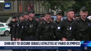 Israeli French authorities guard Israeli athletes at Paris Olympics [upl. by Jaddan]