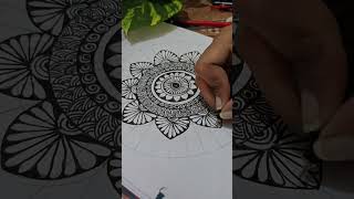 Easy Mandala Art for Beginners 🎨 ✨️🌙💫 art mandalaart design beginners [upl. by Holle]