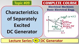 09 Characteristics of Separately Excited DC Generator [upl. by Allets]