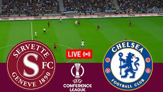 LIVE Servette vs Chelsea Conference League 2425 Full match  Video game simulation [upl. by Notsew]