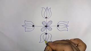 Easy and Simple Daily Rangoli Designs \\Friday Special Rangoli [upl. by Oirasec]