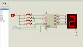 BCD to 7segment circuit Proteus Simulation [upl. by Irelav]