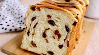 Raisin Bread Recipe  Soft Fluffy Raisin Bread ｜How to make Milk Bread ｜Japanese Milk Bread Recipe [upl. by Prue12]