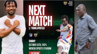 Young Apostles vs Hearts of Oak Team News Aboubakar Ouattara prematch  goalscoring amp More [upl. by Aim358]