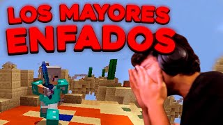 LOS MAYORES ENFADOS EN MINECRAFT SKYWARS… [upl. by Llewkcor]