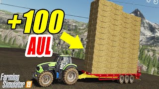 Farming Simulator 19 100 Bale Auto Loader Trailer Fantastic Baler and Trailer [upl. by Ennis]