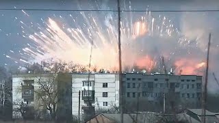 SNEAKY ATTACK UKRAINIAN INTELLIGENCE DESTROYED AMMUNITION DEPOT IN RUSSIAN VORONEZH  2024 [upl. by Enileuqcaj]