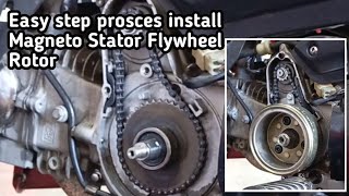 How to install Magneto kit Flywheel on Motorcycle Dirt Bike [upl. by Mcculloch]