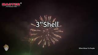 3quot Silver Wave To Purple fireworkstesting Shells [upl. by Dranek480]