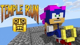 Monster School  TEMPLE RUN vs SONIC THE HEDGEHOG CHALLENGE  Minecraft Animation [upl. by Anorahs387]