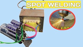 Creative work spot welding machine with multiple capacitor  how to make [upl. by Lydia]