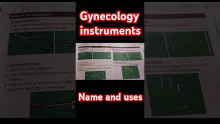 gynecology instruments with name in hindi Gynecology instruments with name and its uses [upl. by Cantone]