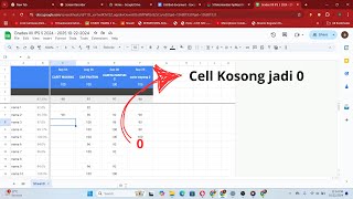 CARA MEMBERIKAN NILAI 0 PADA CELL KOSONG DI GOOGLE SHEET [upl. by Dumond949]