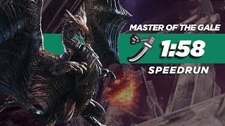 Master of the Gale  Longsword Speedrun 158 Kushala Daora  SOLO [upl. by Lyred]