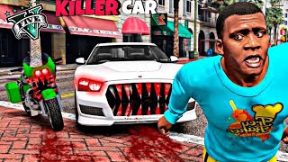 GTA 5  curesd killer Car Killed Franklin  killer car attack franklin in GTA V MOD FULL STORY [upl. by Roche]