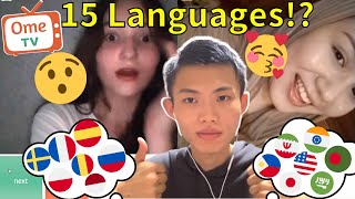 Polyglot MELTS Hearts of Foreigners by Speaking Their Languages on Omegle [upl. by Surtimed]