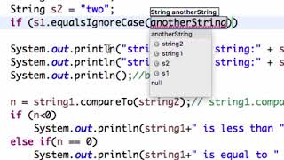 Java Ch7 Strings Concatenation String to Number equalsIgnoreCase charAt [upl. by Dalila985]