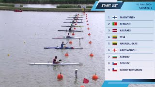 K1 Mens 200m Semi Final 3  2024 CanoeKayak Sprint European Paris Olympic Qualifier Szeged [upl. by Vaish]