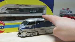 Product Review  Athearn HO Scale F59PHI  Amtrak Numbers 461 amp 467 [upl. by Auqinaj]